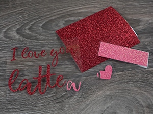 The weeded Red and Rainbow Red Pressure Sensitive GlitterFlex Ultra