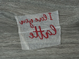 The transferring step using duct tape on Pressure Sensitive GlitterFlex Ultra