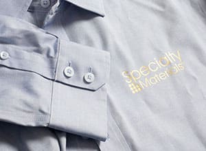 ThermoFlex Plus pressed onto a button up shirt